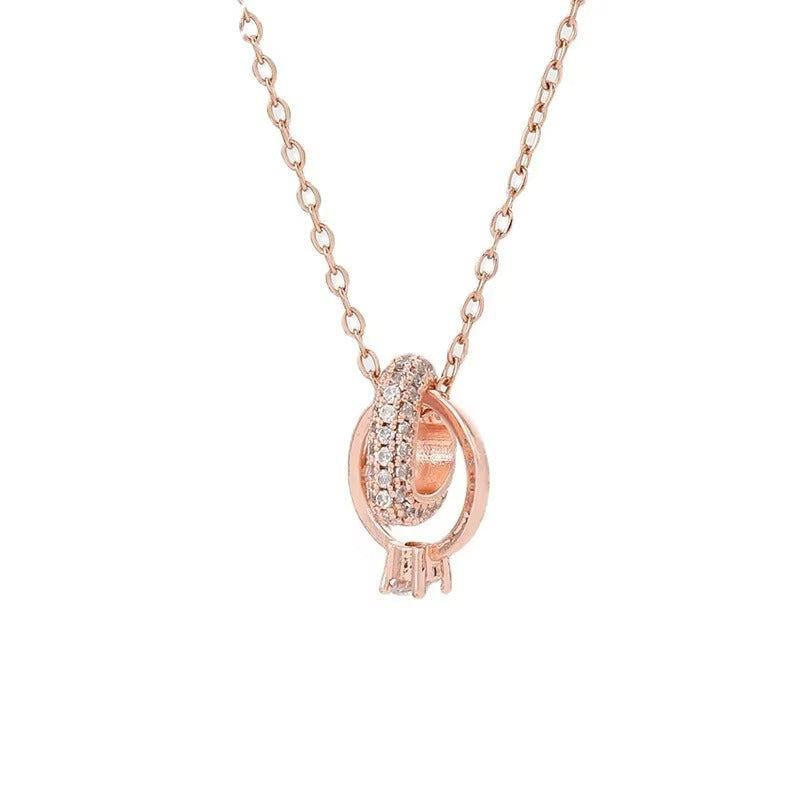 Rose Gold Necklace Jewelry Stainless Steel 18K Gold Plated Pendant Necklace Jewelry for Woman